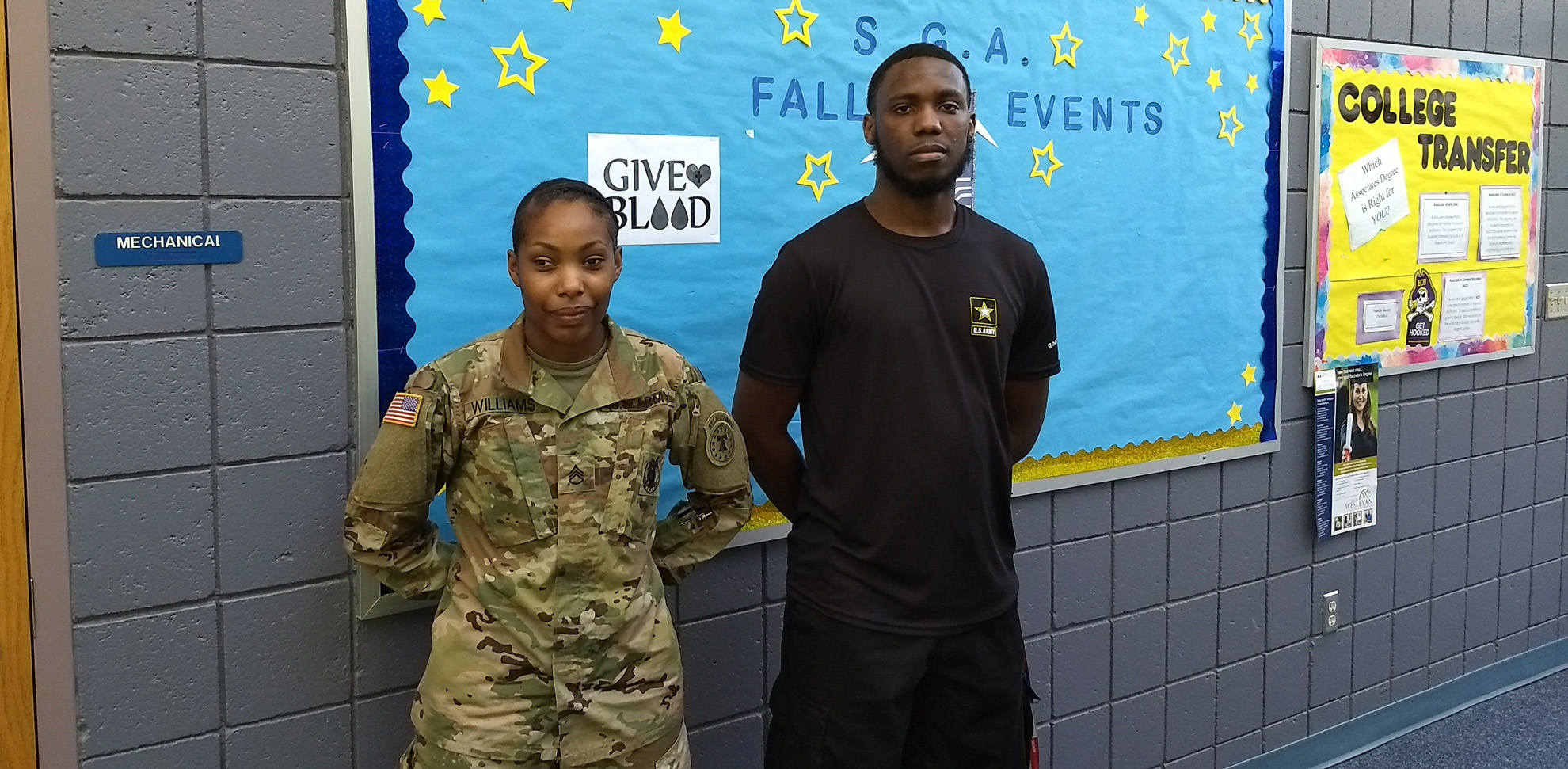 Sgt. Danielle Williams (left) with Pvt. Daniel Maultsby