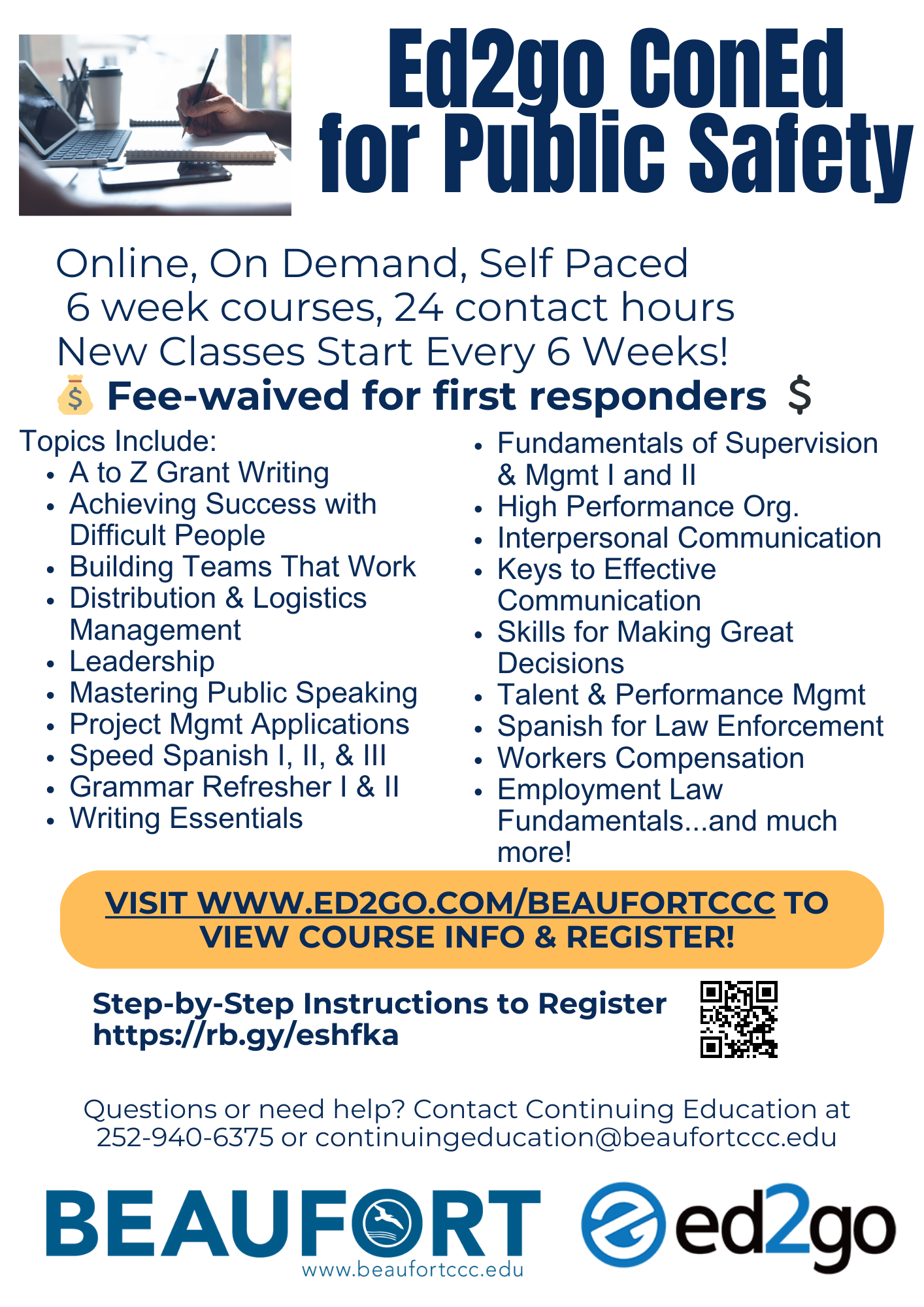 Ed2go Public Service Course Flyer