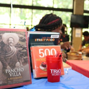 Book about Pancho Villa displayed.